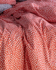 Parure de lit avec housse de couette de qualité supérieure, rose, corail, rouge, orange (UE)