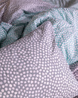 White Spots Blue & Grey Spotty Polka Dots Bedding Duvet Cover Set