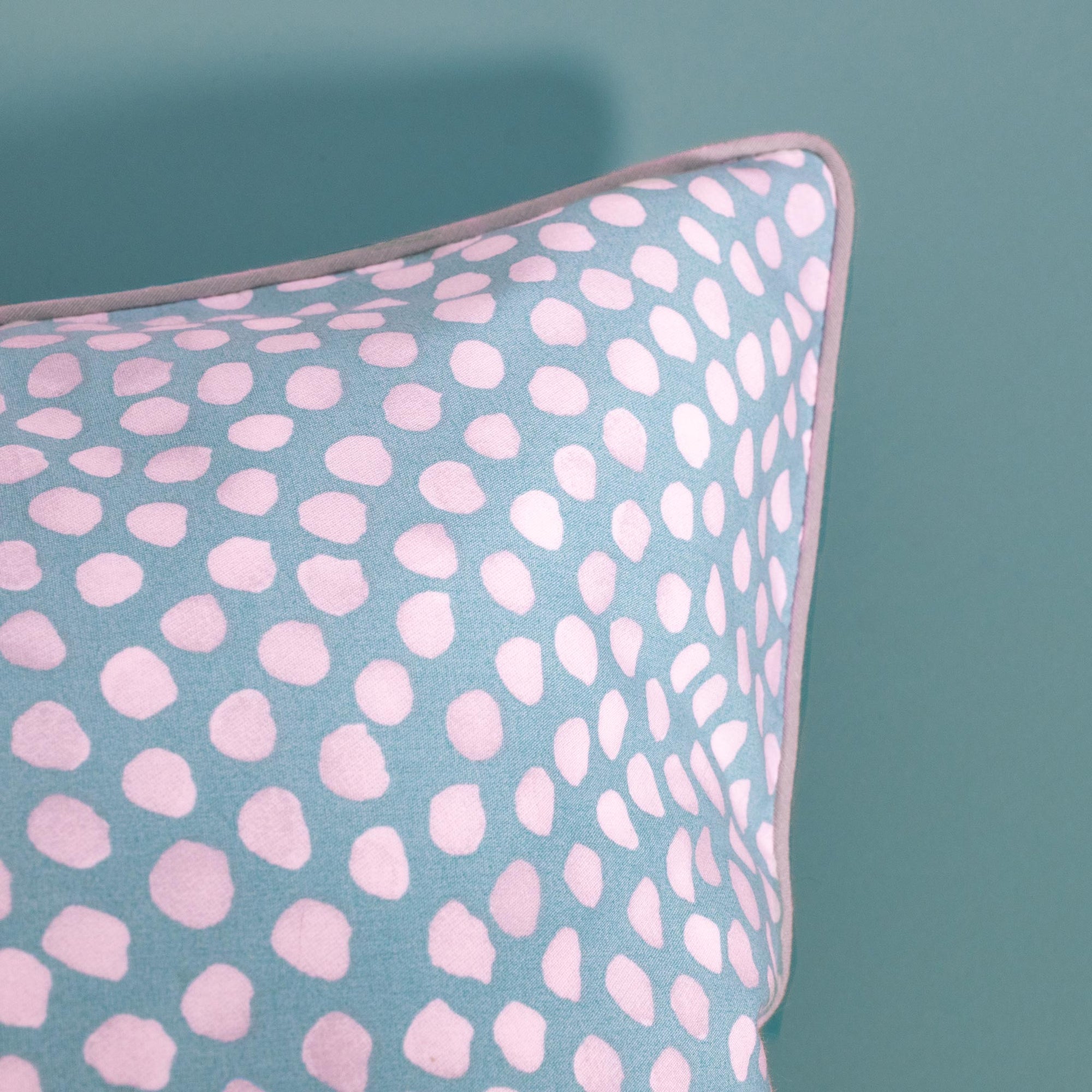 White Spots Blue &amp; Grey Spotty Polka Dots Pillowcase Bedding Set