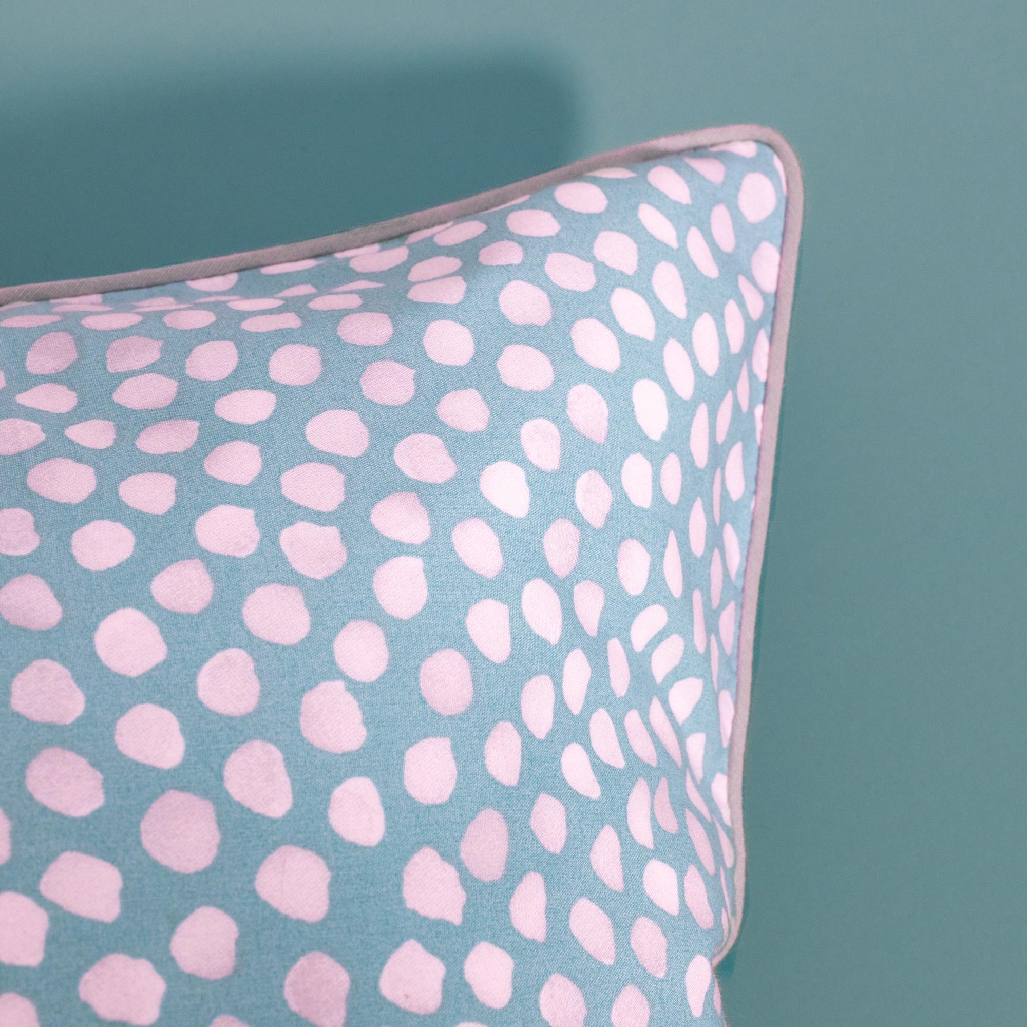 White Spots Blue & Grey Spotty Polka Dots Pillowcase Bedding Set