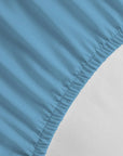 100% Cotton Extra Deep Pocket Blue Fitted Sheet