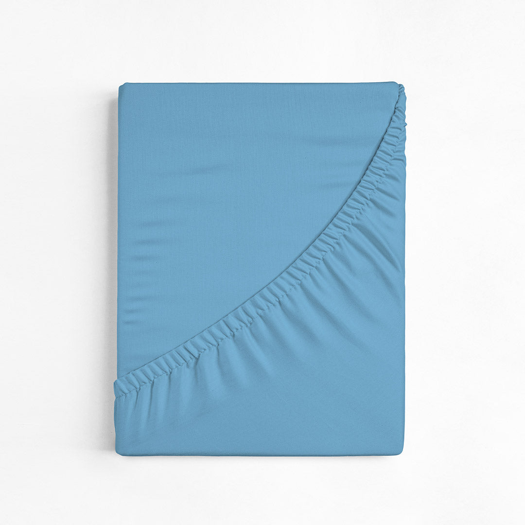 Drap-housse 100 % coton uni à poche profonde