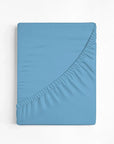 100% Cotton Extra Deep Pocket Blue Fitted Sheet