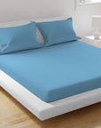 Back To School Bundle - Blue Floral Double Bedding (Duvet Cover Set, Throw, Fitted Sheet, Pillowcases)