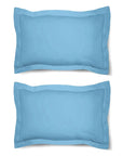 One Pair Cotton Blue Oxford Pillowcase - Pillow Cover