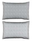 One Pair Classy Dark Grey Greek Key 100% Cotton Standard Pillowcase