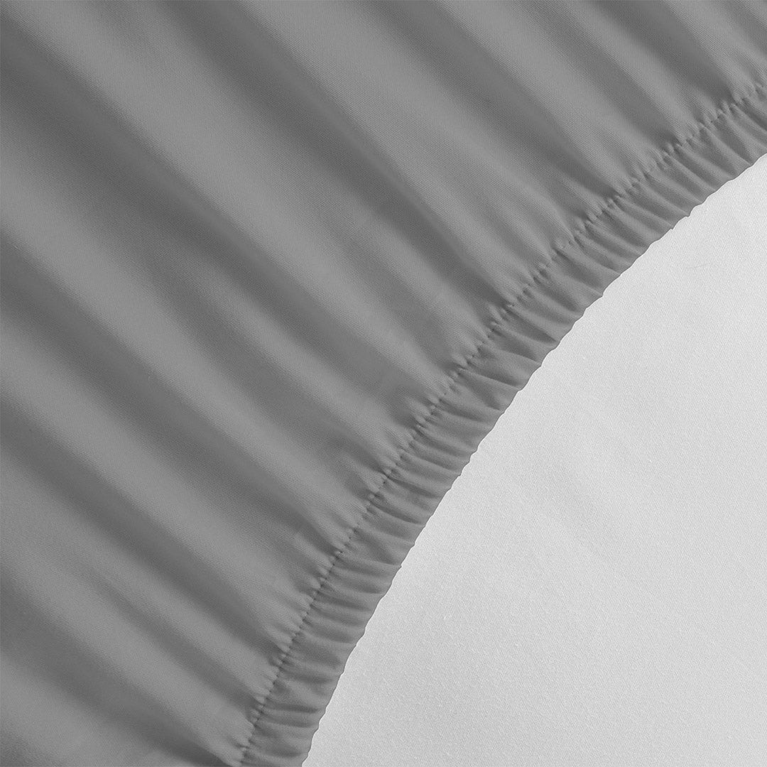 Drap-housse 100 % coton uni à poche profonde