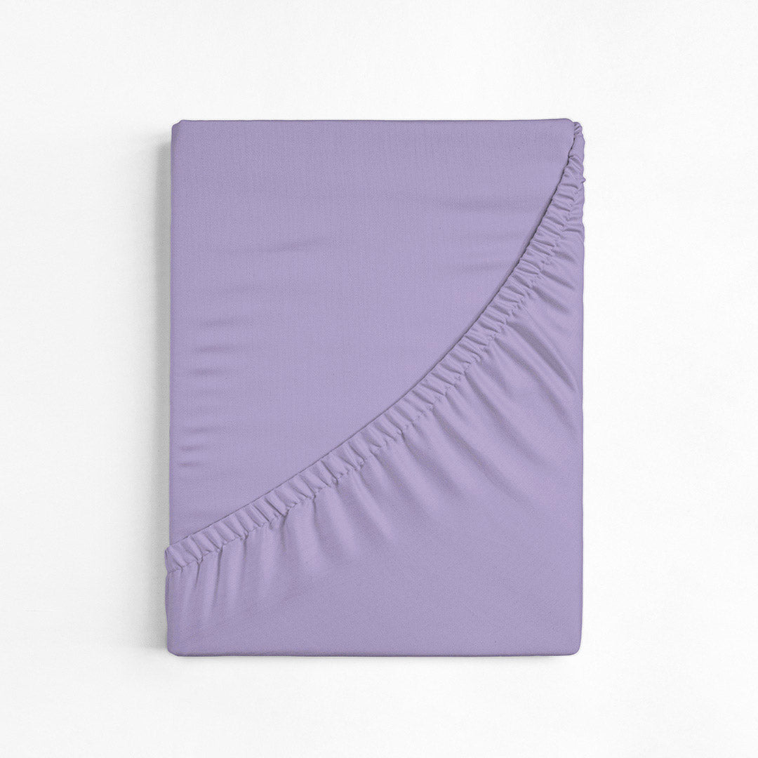 Drap-housse 100 % coton uni à poche profonde