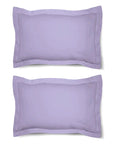 One Pair Cotton Lavender Oxford Pillowcase - Pillow Cover