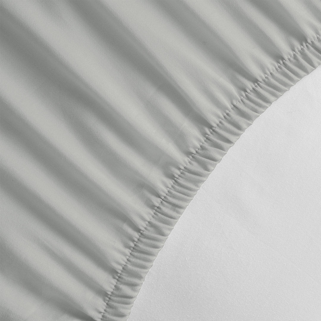 100% Cotton Extra Deep Pocket Light Grey Fitted Sheet