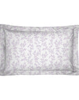 One Pair Pure Lilac Floral 200TC Cotton Percale Oxford Pillowcase