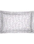 One Pair Pure Lilac Floral 200TC Cotton Percale Oxford Pillowcase