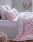 luxury percale bedding lilac pink ditsy floral duvet cover set