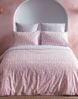 luxury percale bedding lilac pink ditsy floral duvet cover set