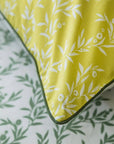 Pure Percale Bedding Olive Green & Lime Yellow Ditsy Floral Duvet Cover Set