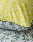 Pure Percale Bedding Olive Green & Lime Yellow Ditsy Floral Duvet Cover Set