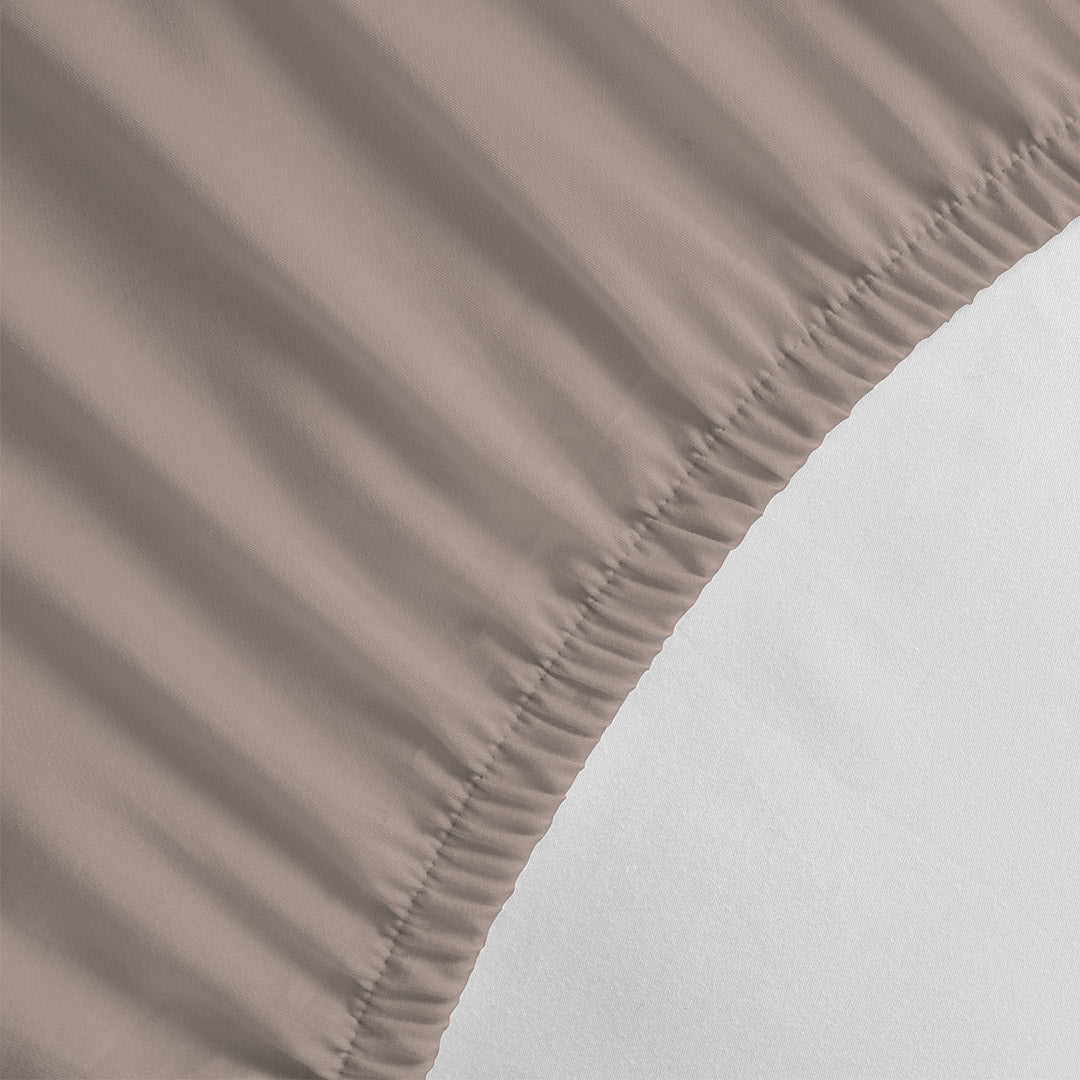 Drap-housse 100 % coton uni à poche profonde