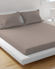 100% Cotton Extra Deep Pocket Mink Brown Fitted Sheet