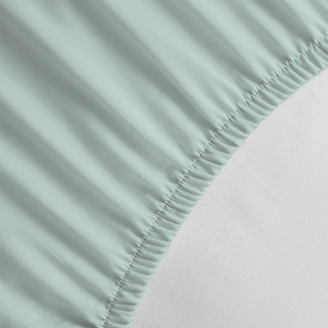 100% Cotton Extra Deep Pocket Mint Green Fitted Sheet