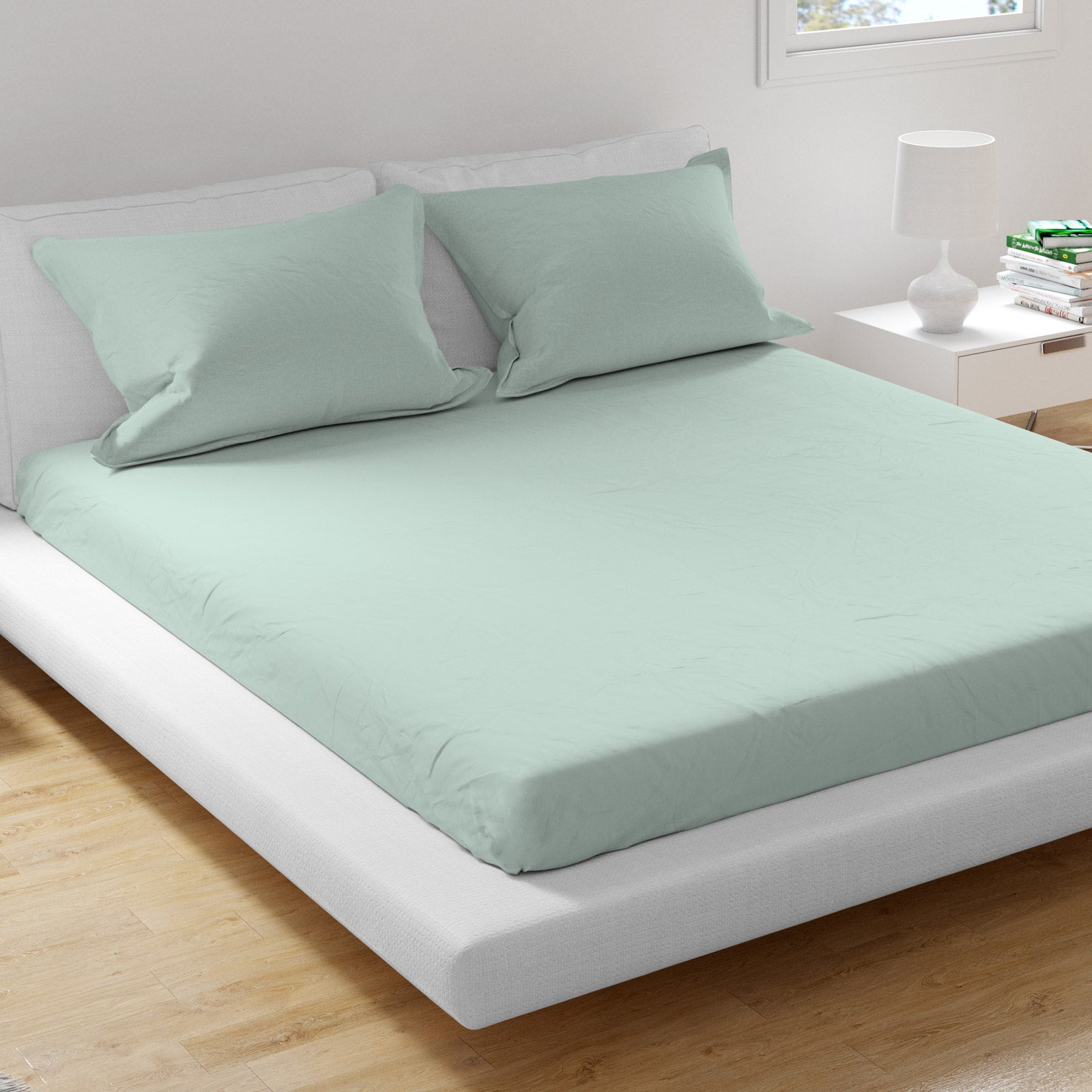 100% Cotton Extra Deep Pocket Mint Green Fitted Sheet