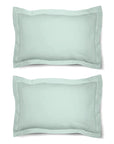 One Pair Cotton Mint Green Oxford Pillowcase - Pillow Cover