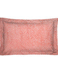 One Pair Pink Coral Polka Dot 100% Cotton Percale 200TC Oxford Pillowcase