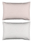 One Pair Oslo Blush Chevron 100% Cotton Standard Pillowcase