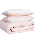 One Pair Oslo Blush Chevron 100% Cotton Standard Pillowcase