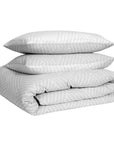 One Pair Oslo Light Grey Chevron 100% Cotton Standard Pillowcase