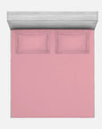 100% Cotton Extra Deep Pocket Pink Fitted Sheet