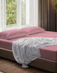 100% Cotton Extra Deep Pocket Pink Fitted Sheet