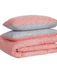 One Pair Pink Coral Polka Dot 100% Cotton Percale 200TC Standard Pillowcase