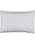 One Pair Pure Grey Floral 200TC Cotton Percale Standard Pillowcase