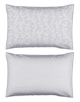 One Pair Pure Grey Floral 200TC Cotton Percale Standard Pillowcase