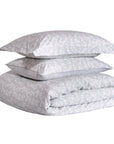 One Pair Pure Grey Floral 200TC Cotton Percale Standard Pillowcase