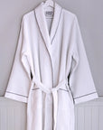unisex white cotton waffle hotel spa robe dressing gown bathrobes