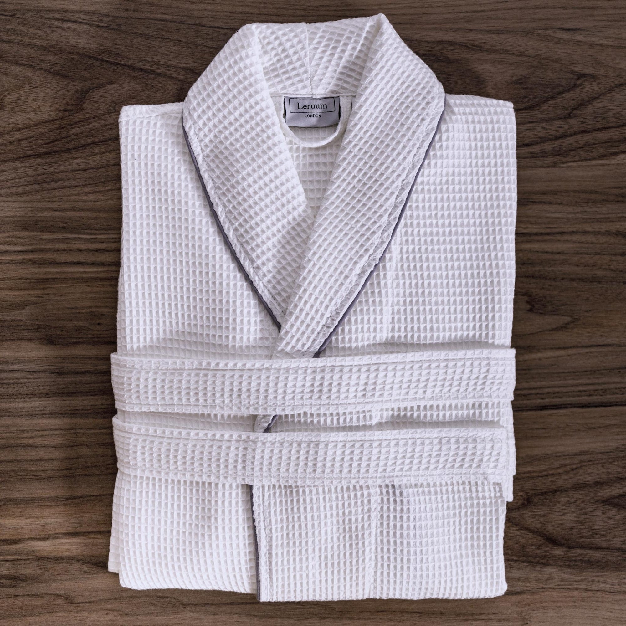 unisex white cotton waffle hotel spa robe dressing gown bathrobes