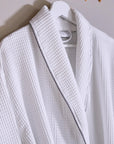 unisex white cotton waffle hotel spa robe dressing gown bathrobes
