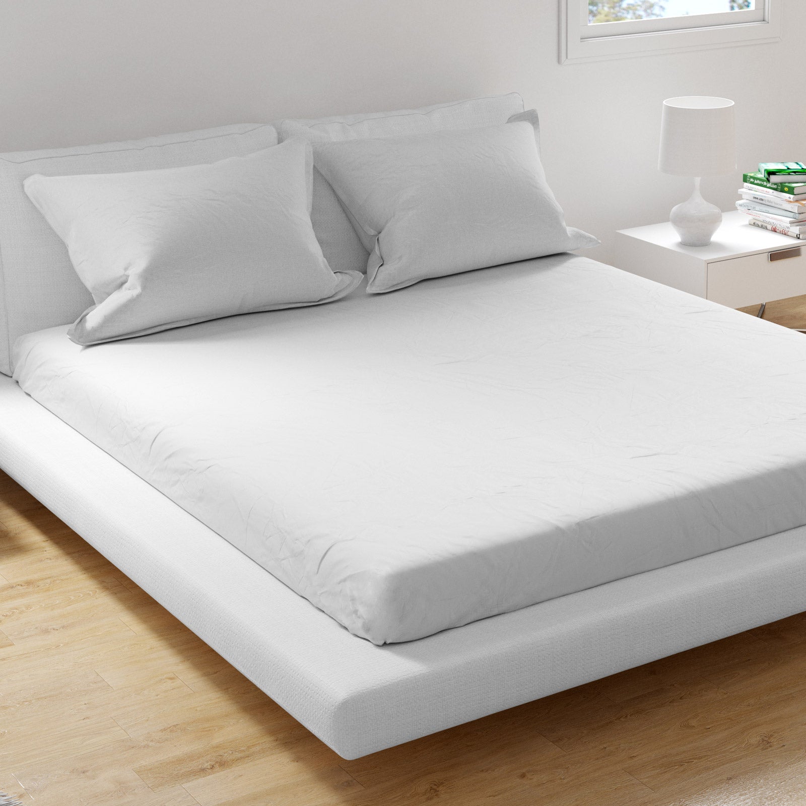 100% Cotton Extra Deep Pocket White Fitted Sheet