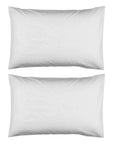 a pair of white standard pillowcase 50x75