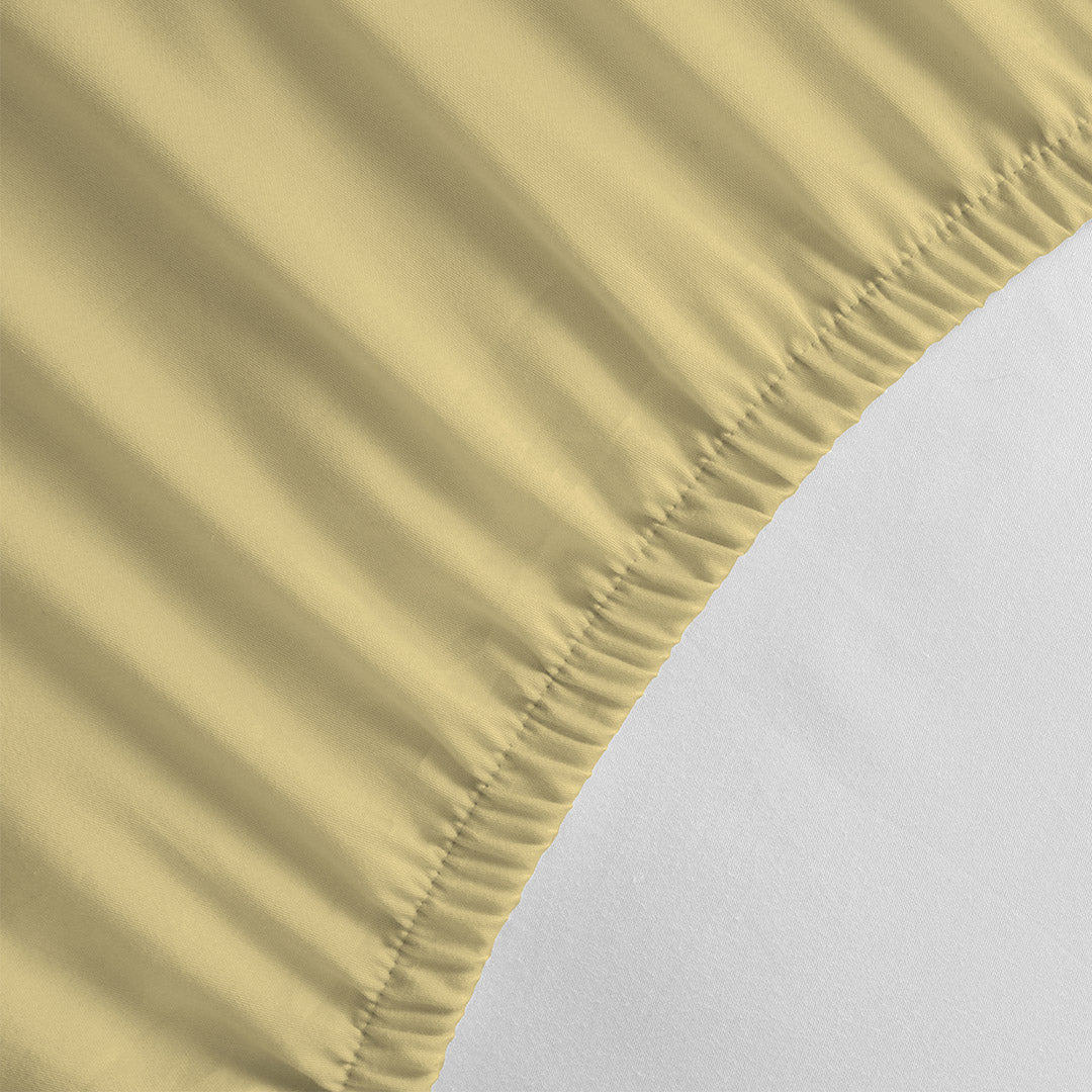 Drap-housse 100 % coton uni à poche profonde