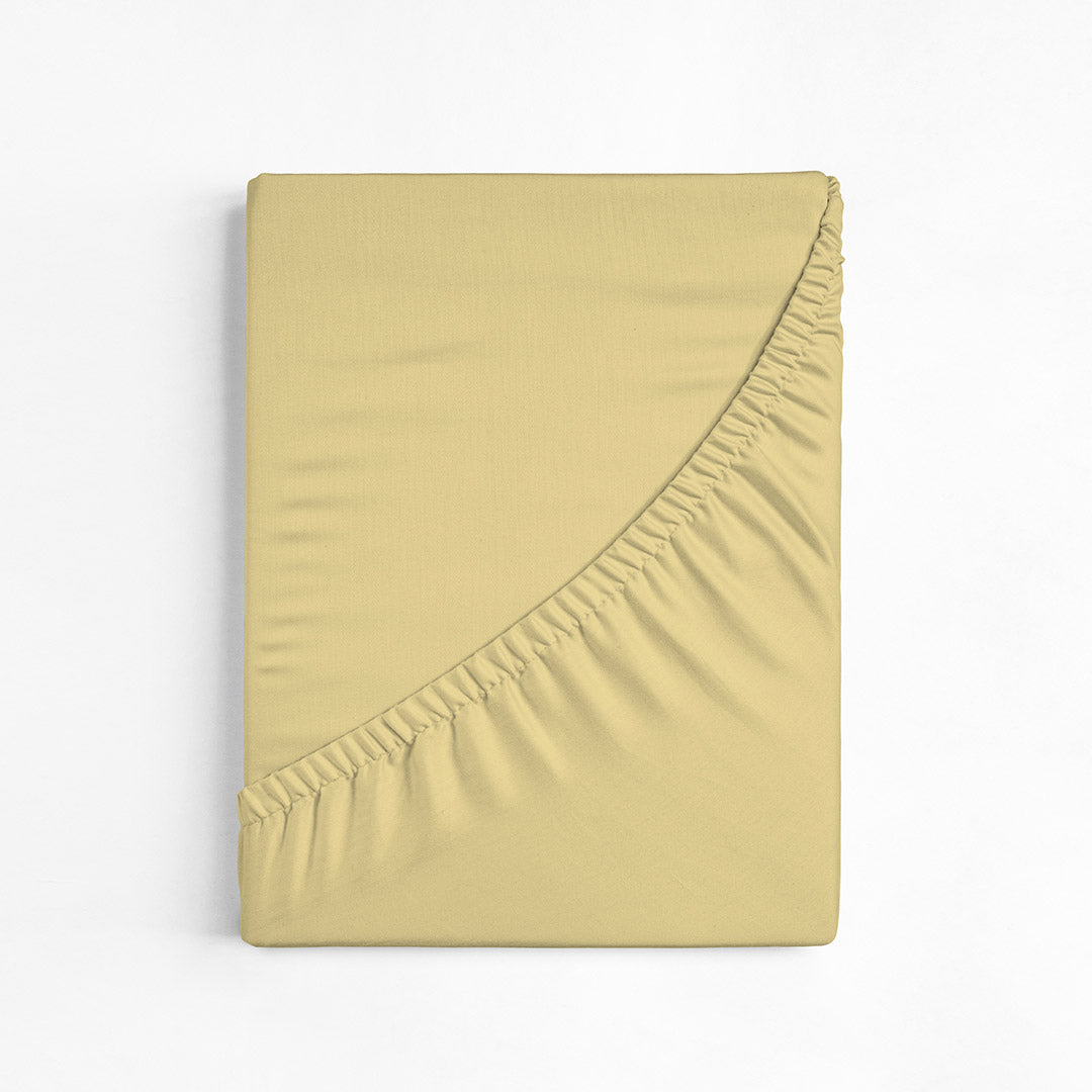 Drap-housse 100 % coton uni à poche profonde