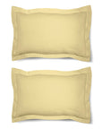 One Pair Cotton Yellow Oxford Pillowcase - Pillow Cover