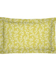 One Pair Pure Yellow Floral 200TC Cotton Percale Oxford Pillowcase