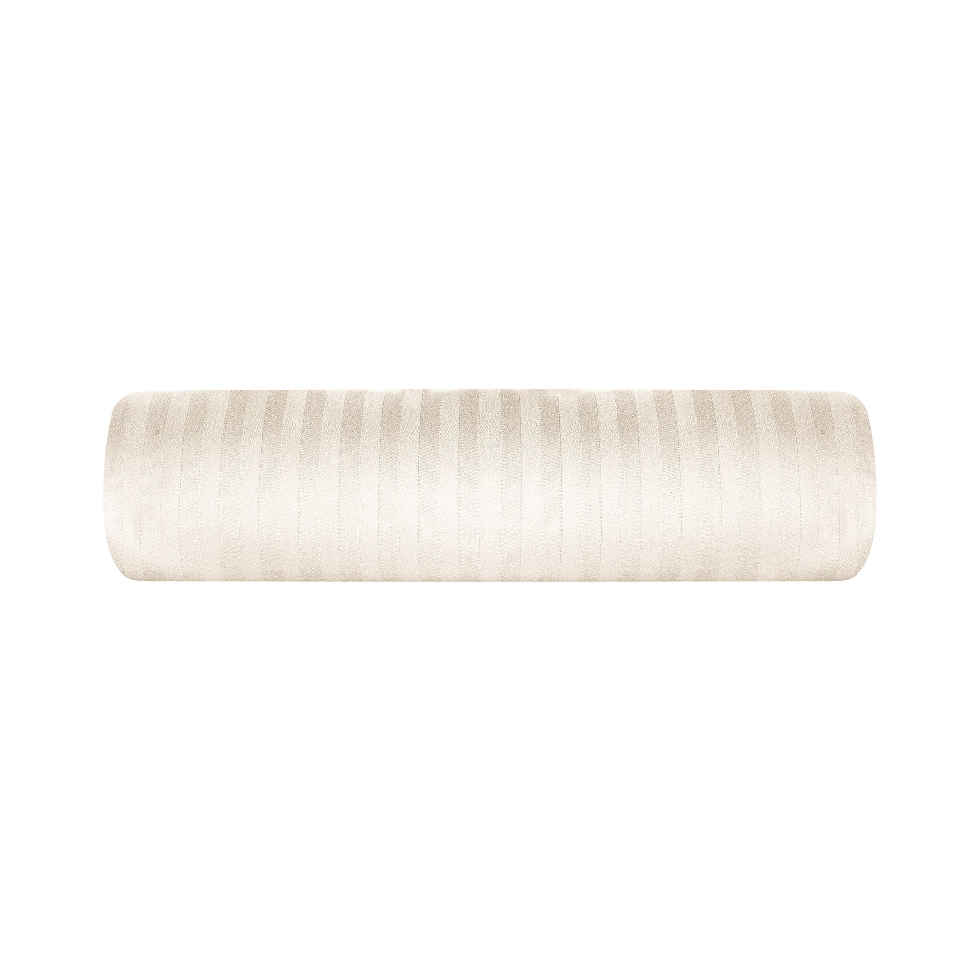One Piece Pearl White Striped 100% Cotton Sateen Flat Sheet