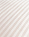 Drap plat une pièce en satin de coton à rayures crème 100 %