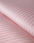 One Pair Blush Striped 100% Cotton Sateen Oxford Pillowcase