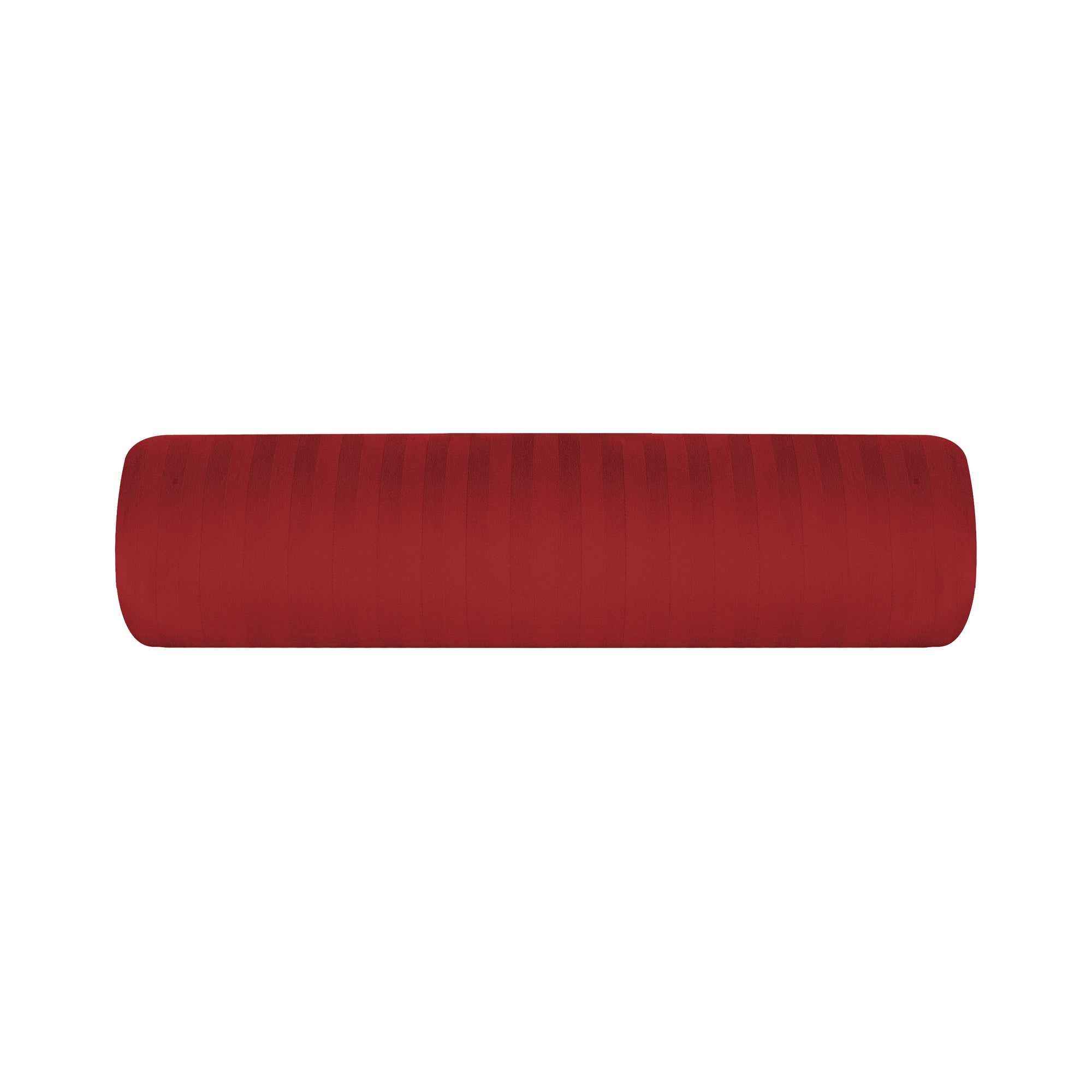 One Piece Burgundy Striped 100% Cotton Sateen Flat Sheet