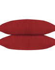 One Pair Burgundy Striped 100% Cotton Sateen Standard Pillowcase