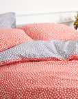 Pink Coral Red Orange Premium Duvet Cover Bedding Set